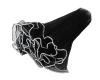 10 1/4" x 4 Yards Black Organza Pearl Edge Flower Wrap - Pack of 6