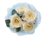 10 1/4" x 4 Yards Blue Organza Pearl Edge Flower Wrap - Pack of 6