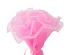 10 1/4" x 4 Yards Pink Organza Pearl Edge Flower Wrap - Pack of 6