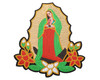 9 1/2" x 8" Blush Our Lady of Guadalupe Sequin Religious Patch - Pack of 6