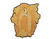 9 1/2" x 8" Gold-Gold Our Lady of Guadalupe Sequin Religious Patch - Pack of 6