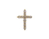 1" Long Gold Rhinestone Religious Cross Jewelry Pendant - Pack of 12