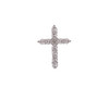 1" Long Silver Rhinestone Religious Cross Jewelry Pendant - Pack of 12