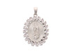 1" Long Silver Rhinestone Religious Lady of Guadalupe Jewelry Pendant - Pack of 12