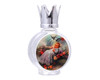 2 7/8" x 1 5/8" Glass Silver Crown Baptism Holy Water Bottle - Pack of 12