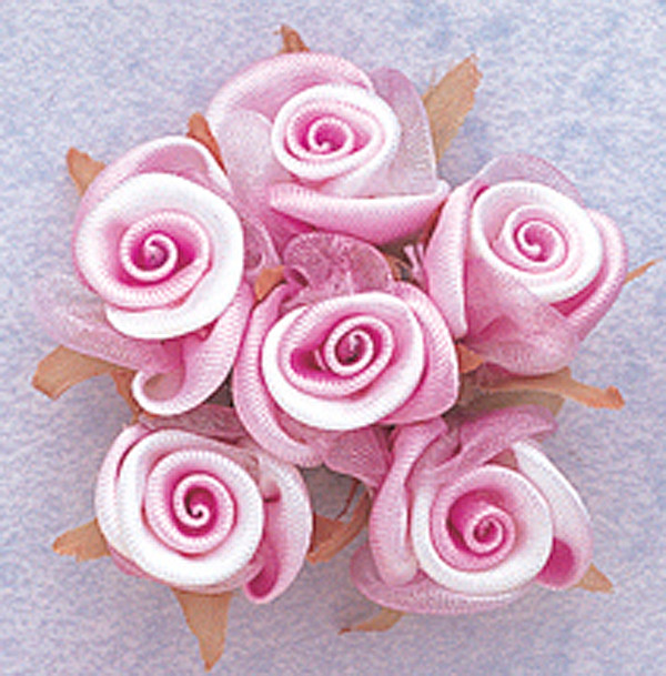 1.5" Pink Silk Flowers with Pearl Pack of 72 CB Flowers & Crafts