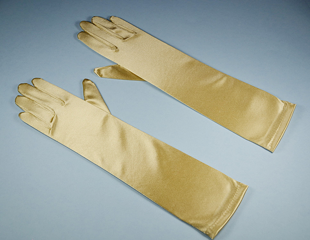 champagne satin gloves