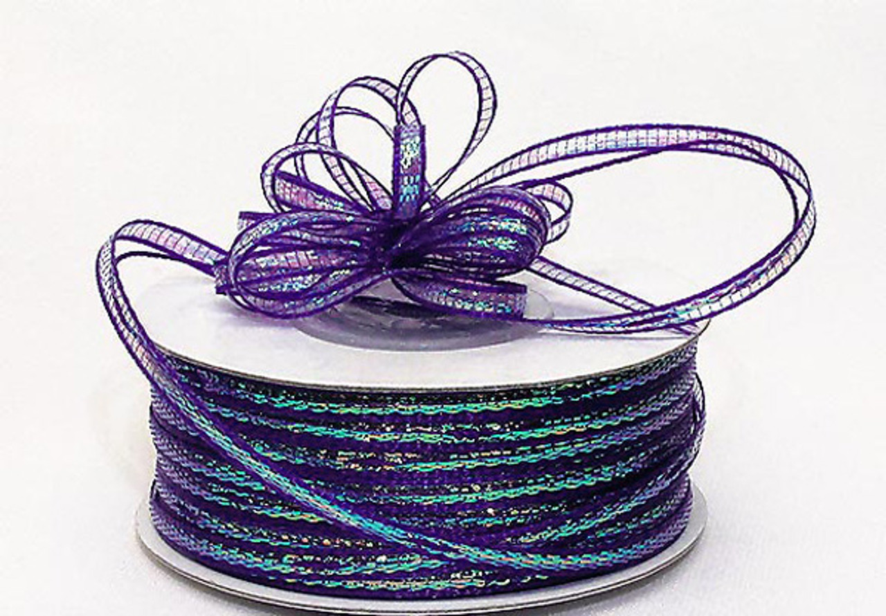 Grape Purple 2 1/2 Inch x 50 Yards Sheer Ribbon