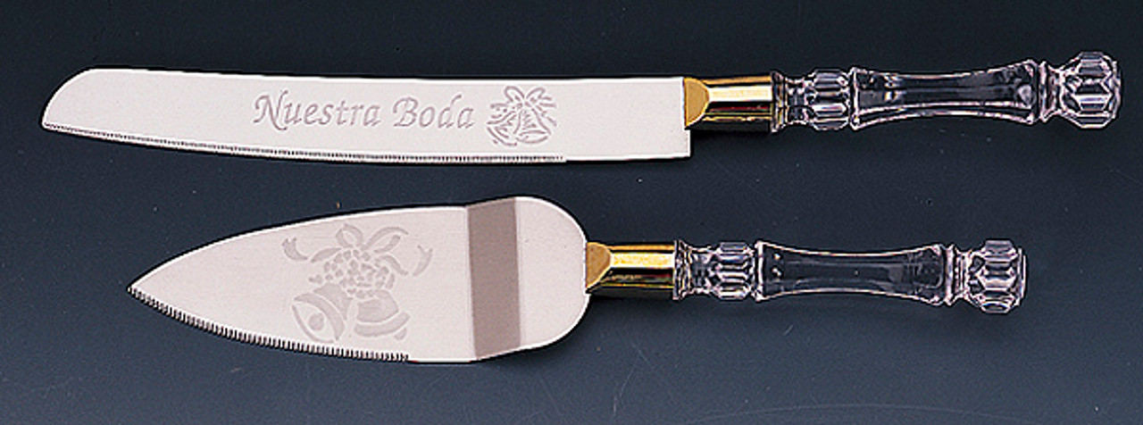 Engraved Cake Knife Set - Wedding Cake Knife and Server Set — Lora Douglas