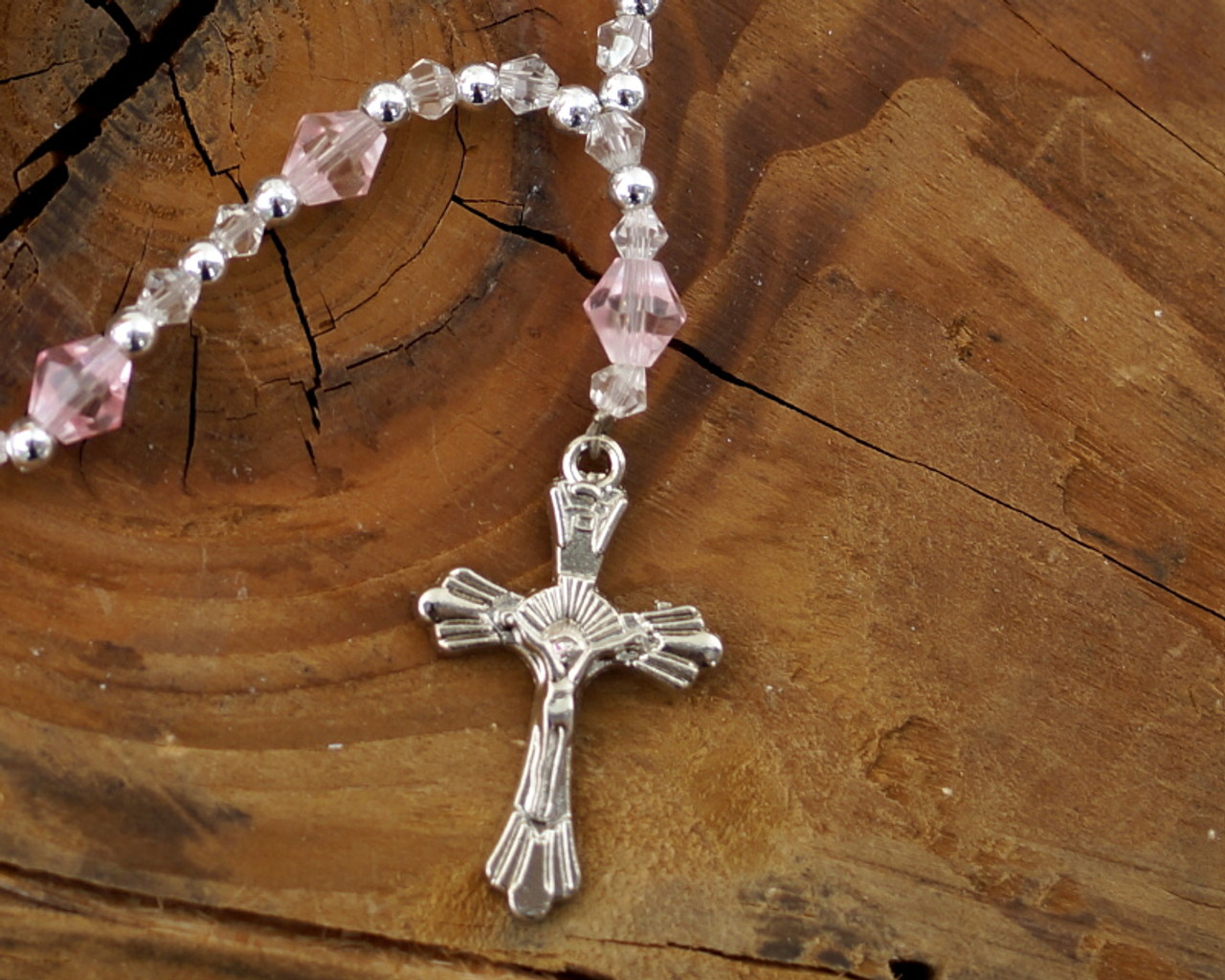 Flower Rosary Favors Mini Rosaries in White Blue or Pink First