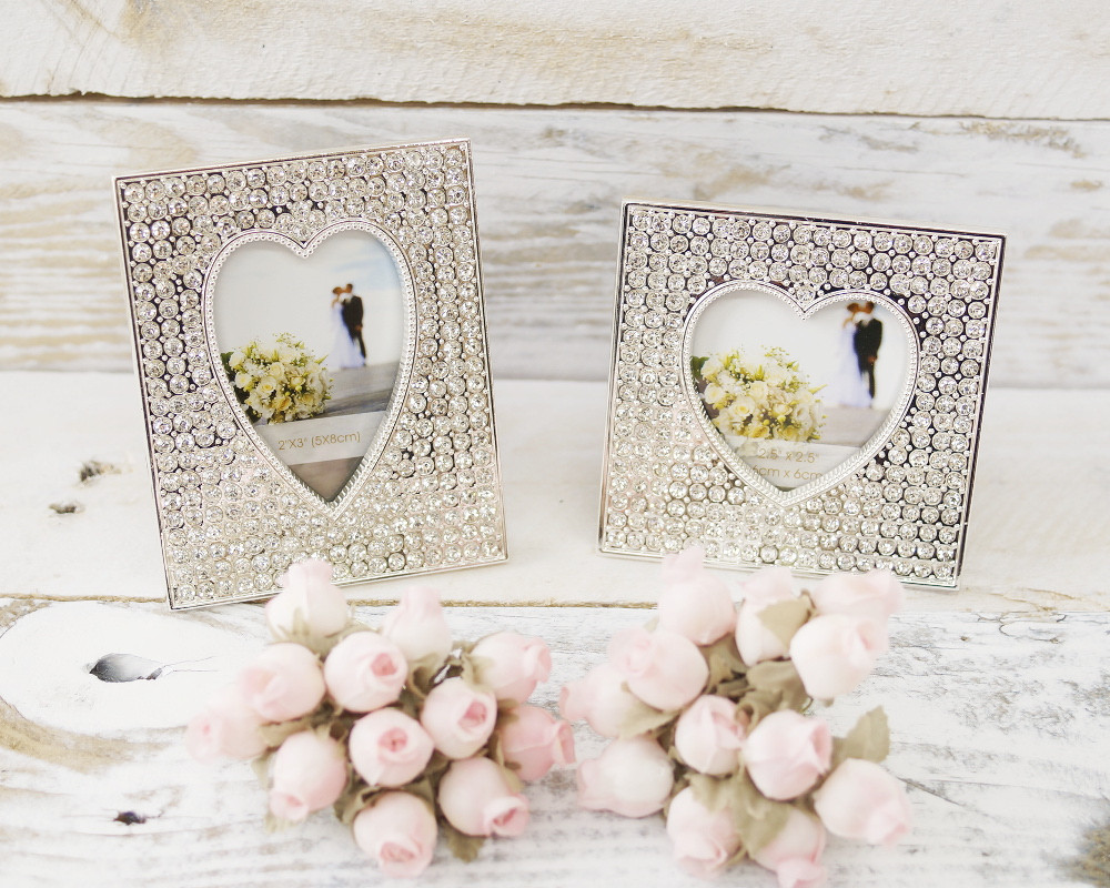 Rectangle Crystal Rhinestone Wedding Photo Frame - 1 Frame - CB Flowers ...