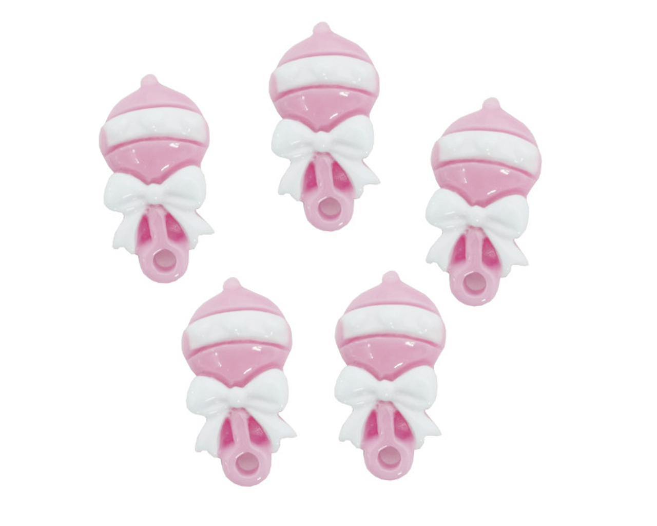 pink baby rattle