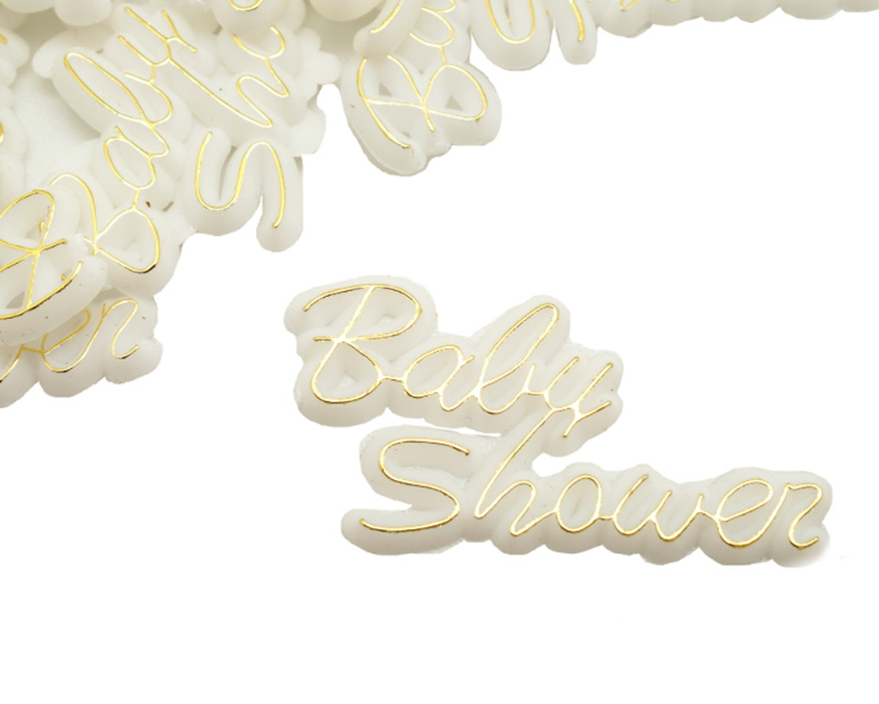 1.5 Wide Gold Baby Shower Plastic Charms - Pack of 144 (1 Gross) - CB  Flowers & Crafts