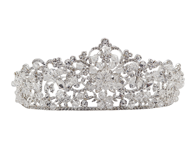 Adorable Silver Rhinestones Christmas Wedding Tiara