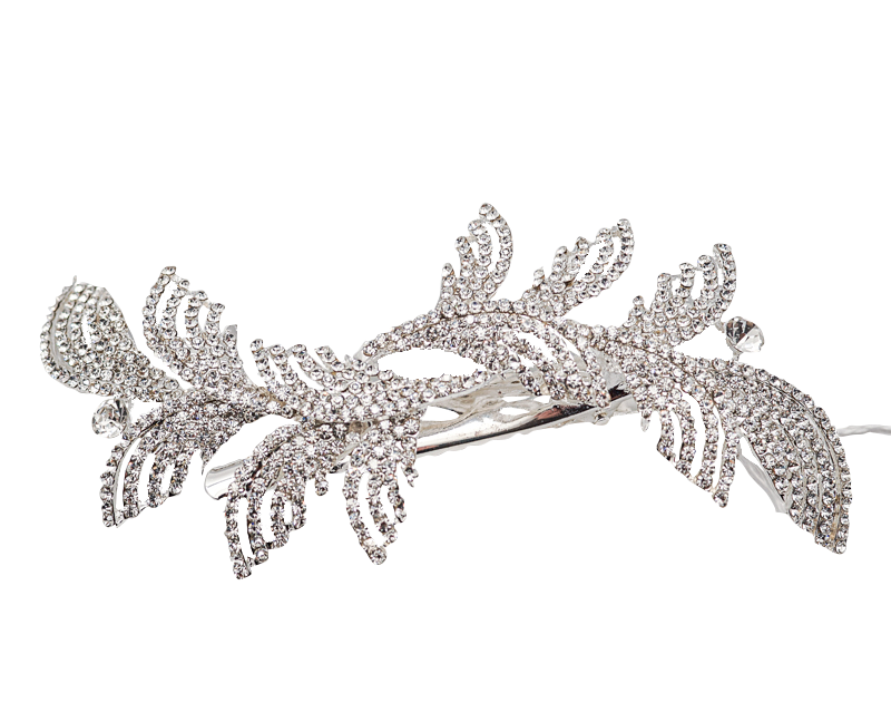 Silver w/ Clear Rhinestones Head Piece Rhinestone Forehead Crystal Wedding Headpiece Bridal  main image 2