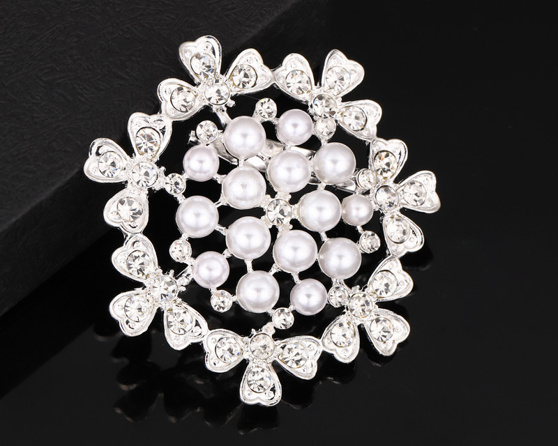 Sterling Silver Floral Brooch Three Dimensional Open Work | eBay Elegant Silver Floral Brooch main image 1