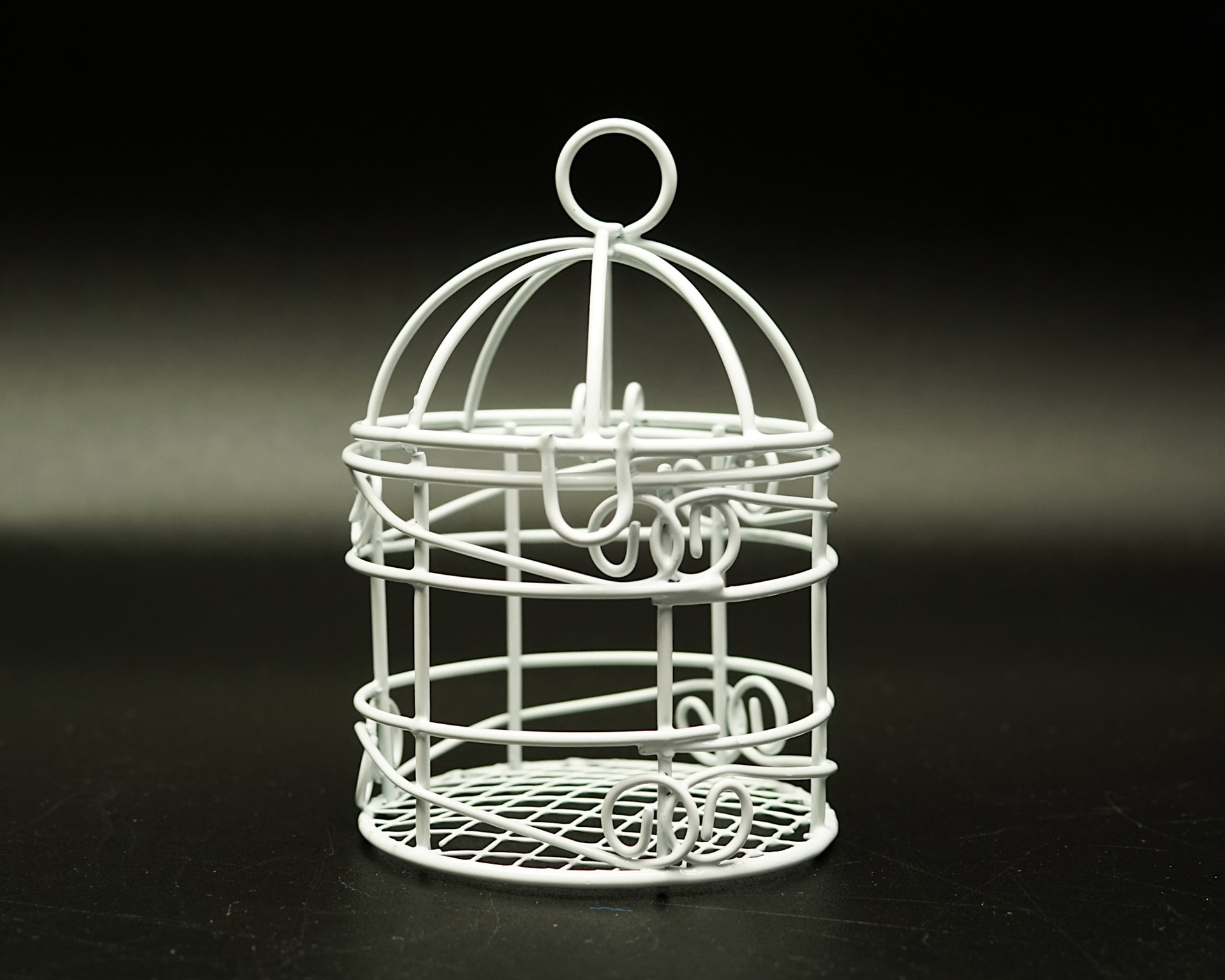 3" Mini Decorative White Bird Cages Pack of 12 Mini Bird Cages CB