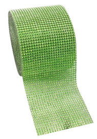 4.5" x 10 yards 24 Rows Apple Green Diamond Mesh Wrap