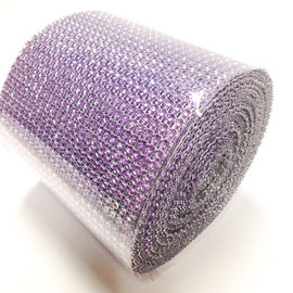 4.5" x 10 yards 24 Rows Lavender Diamond Mesh Wrap