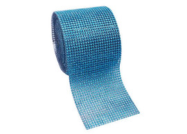 4.5" x 10 yards 24 Rows Turquoise Diamond Mesh Wrap