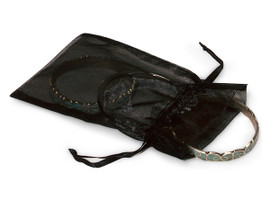 4"x6" Black Organza Sheer Gift Favor Bags - Pack of 144