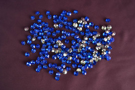 14mm Royal Blue Crystal Octagon Prism Beads - Pack of 200