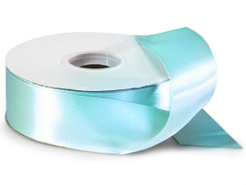 1.5"x50 yard Aqua Blue Polyester Satin Gift Ribbon - Pack of 5 Rolls