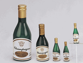 4" Plastic Champagne Bottle Favor - Pack of 144 Count