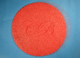 9" Diameter Coral Fabric Wedding Glitter Tulle Circles - Pack of 240