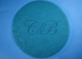 9" Diameter Turquoise Fabric Wedding Glitter Tulle Circles - Pack of 240