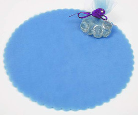 9" Diameter Light Blue Wedding Tulle Circle - Pack of 600