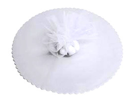 9" Diameter White Wedding Tulle Circle - Pack of 600