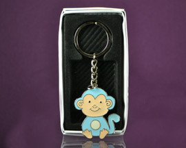 4" Blue Monkey Metal  Keychain - Pack of 12