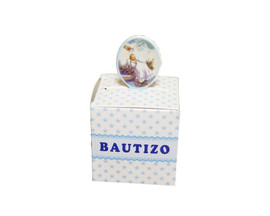 2" Blue Baptism Paper Favor Box for Boys - Pack of 50