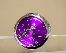 3” Purple Quinceanera Compact Mirror - 12 Mis Quince Compact Hand Mirrors