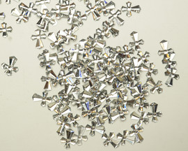 3/4" Flat Back Clear Acrylic Cross Rhinestones - Pack of 500 Pieces