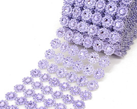 4" x 10 yards (30ft) Lavender Flower Mesh Wrap