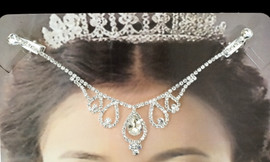 Silver Bridal Rhinestone Forehead Fashion Chain Headpiece - Pack of 3 (TM085)