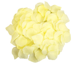 Yellow Wedding Silk Rose Flower Petals - 12 Packs