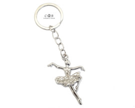 4" Ballerina Crystal Rhinestone Keychain - Pack of 12