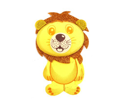 3.75" 3D Lion Foamy  - Pack of 12 Foam Animal Decoration