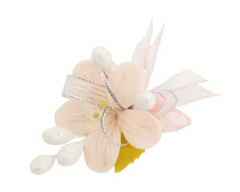 3.5" Blush Clay Corsage Flower with Glitter Azares - Pack of 24 Boutonnieres