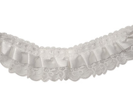 2" x 50 Yards All Ivory Ruffled Lace Trim