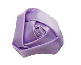 2" Lavender Single Satin Rolled Rose Flower - Pack of 72 Rosettes