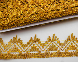 2"x 15 yards Gold Metallic Trim - Pack of 5