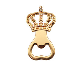 3"X 1 1/2" Gold Crown Bottle Opener Favor- Pack of 12