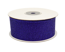 1.5" x 25 Yards Royal Blue Metallic Taffeta Gift Ribbon - Pack of 5 Rolls