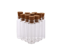 1 3/4" Clear Miniature Corked Glass Bottle Favors - Pack of 12