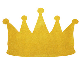 14" x 22" Gold Glitter Royal Crown Foam Banner - Pack of 12