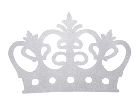 14" x 22" Silver Glitter Royal Crown Cut Out Foam Banner - Pack of 12